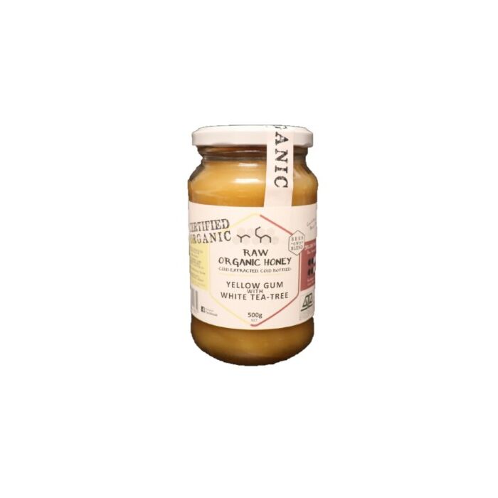 Raw Honey Organic Yellow Gum with Tea Tree 500g