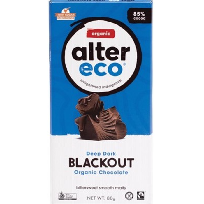 Alter Eco Deep Dark Blackout Organic Chocolate 80g