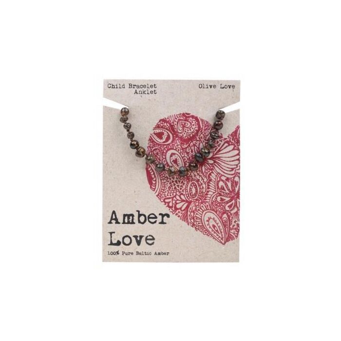 Amber Love Children's Bracelet/Anklet Olive Love 14cm