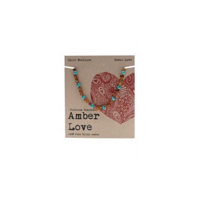 Amber Love Children's Necklace Ocean Love 33cm