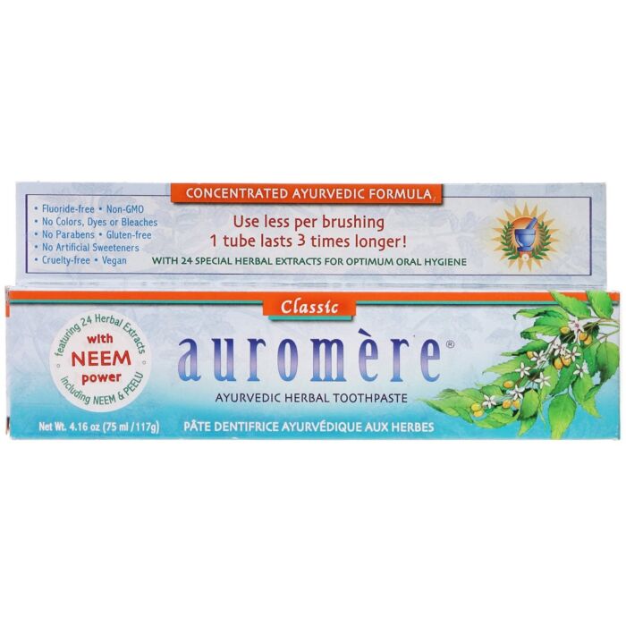 Auromere Toothpaste Ayurvedic Classic (Licorice) 117g