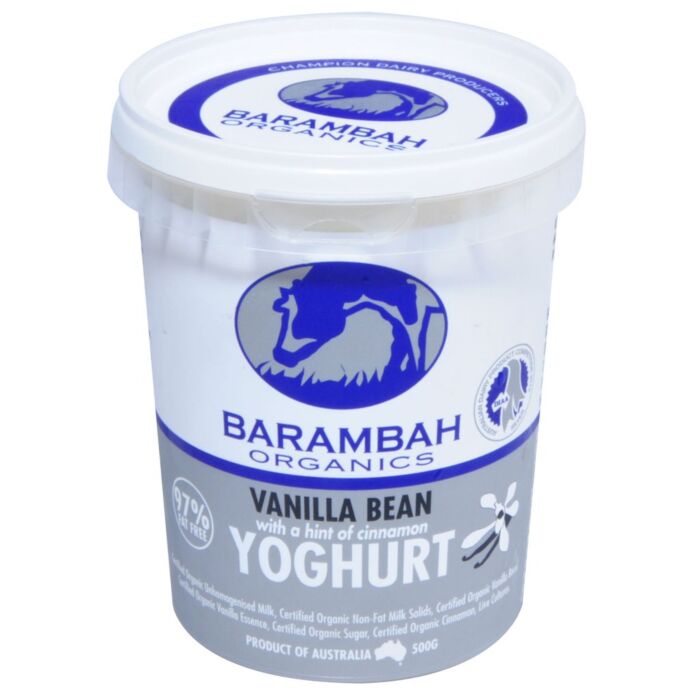 Barambah Organics Vanilla Bean Yoghurt 500g