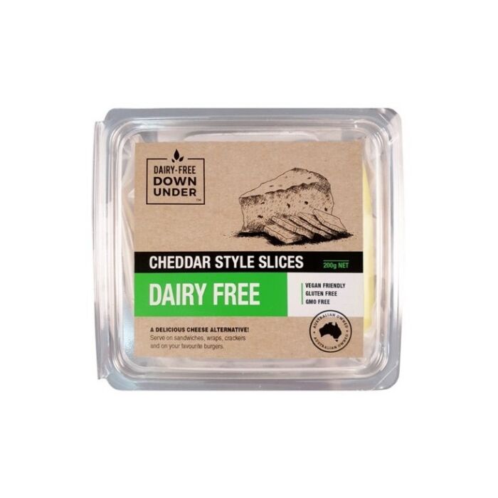 Dairy Free Down Under Cheddar Style Slices 200g