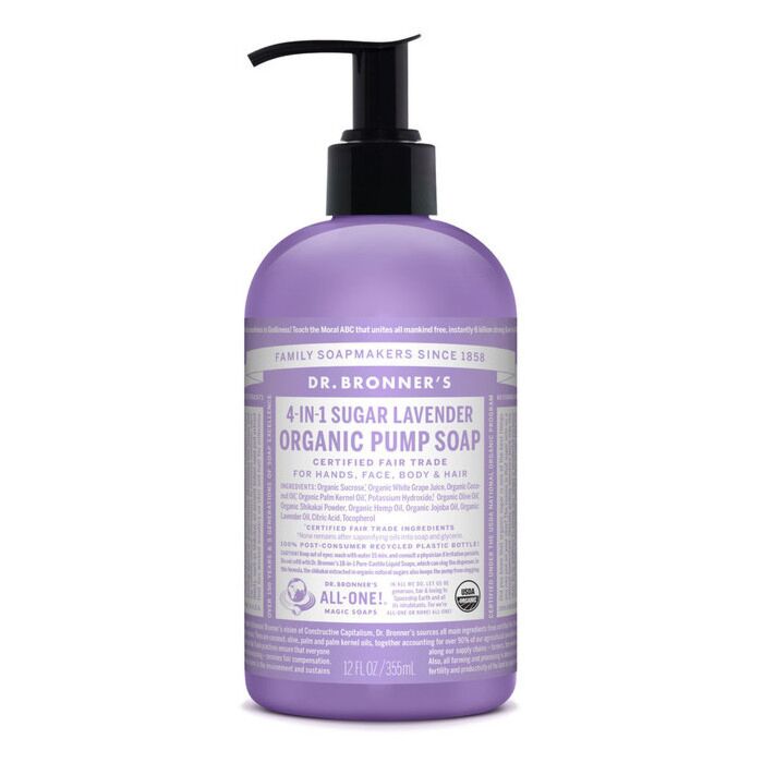 Dr Bronner's Organic Pump Soap Lavender 355ml