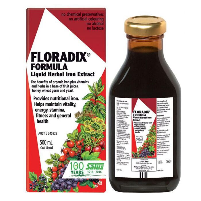 Floradix Formula (Liquid Herbal Iron Extract) 500ml