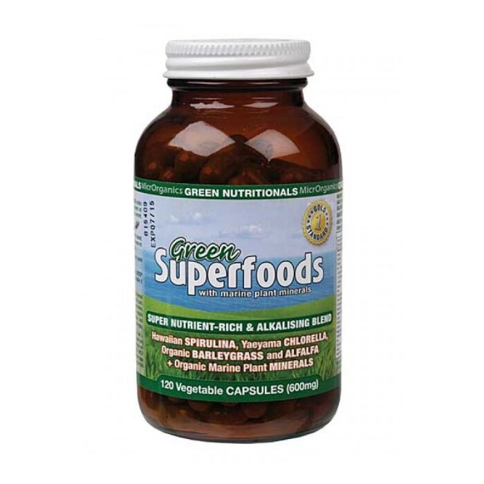 Green Nutritionals Green Superfoods Vegan Capsules (600mg) 120 caps