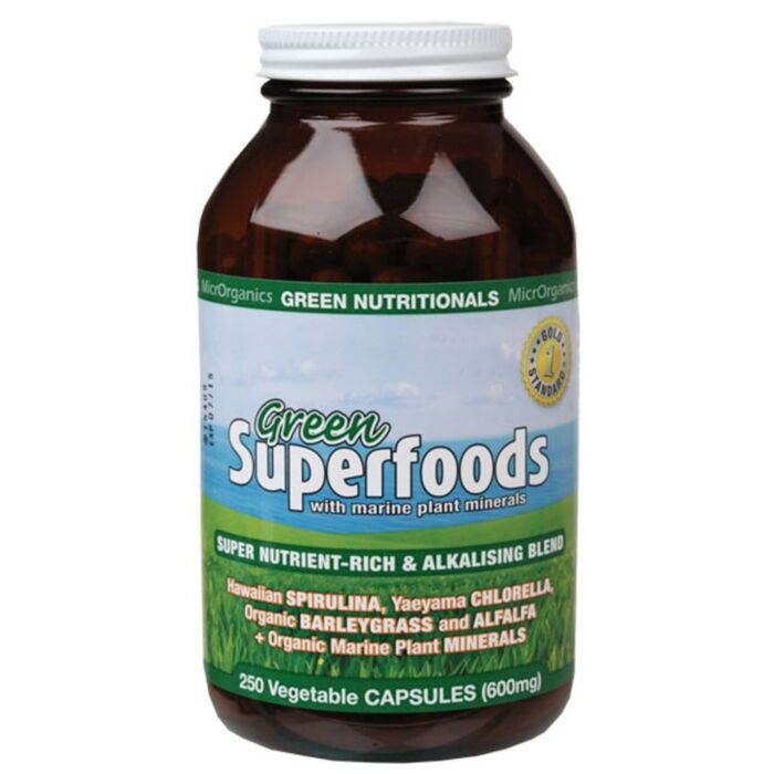 Green Nutritionals Green Superfoods Vegan Capsules (600mg) 250 caps