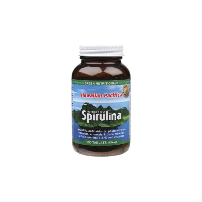 Green Nutritionals Hawaiian Pacifica Spirulina Tablets (500mg) 200 Tabs