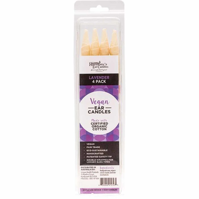 Harmony's Ear Candles Vegan Lavender Scented 2pk