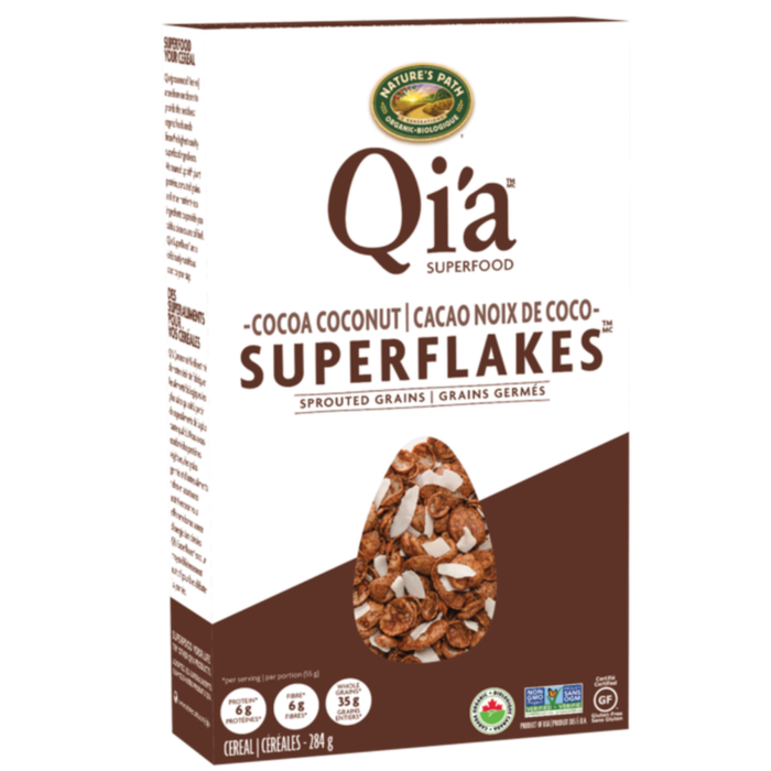 Nature's Path Qi’a Sprouted Grains Superflakes Cocoa Coconut 284g
