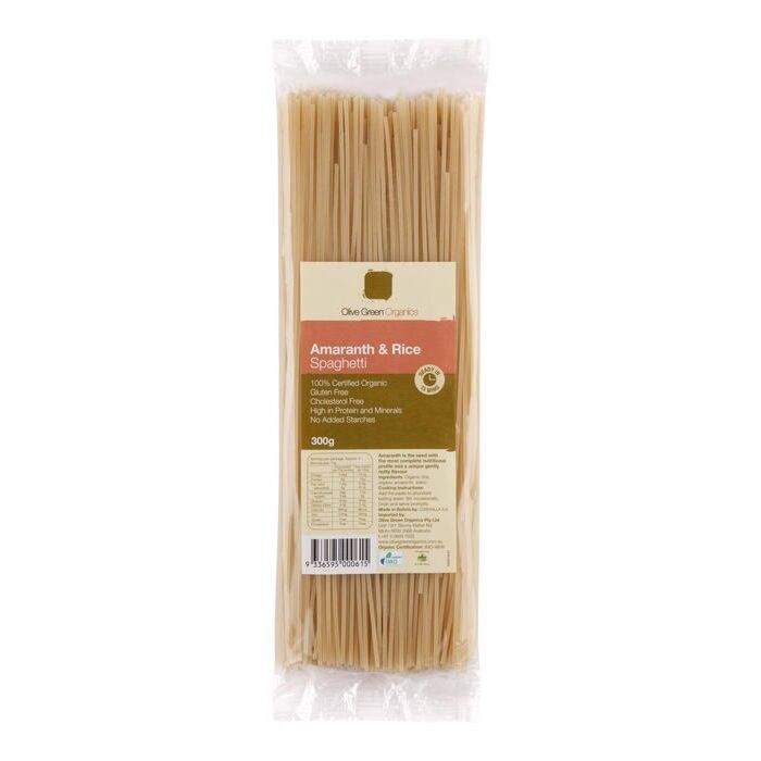 Olive Green Organics Amaranth & Rice Spaghetti 300g