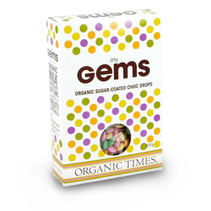 Organic Times "Little Gems" Chocolate Drops 200g
