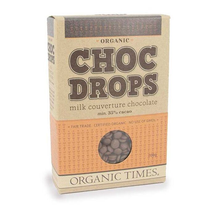 Organic Times Milk Chocolate Drops 200g