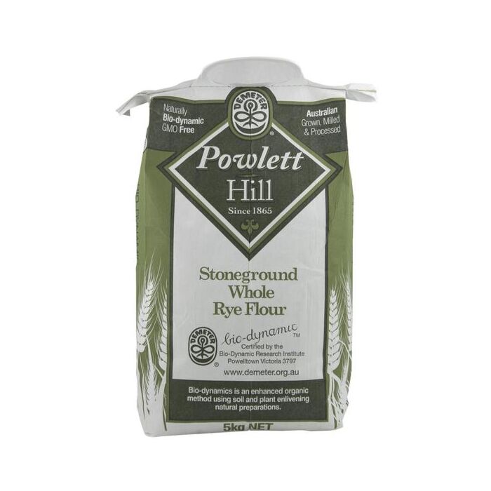 Powlett Hill Biodynamic Whole Rye Flour 5kg
