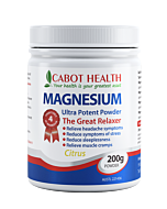 Cabot Health Magnesium Ultra Potent Citrus Powder 200g
