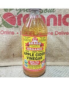 Bragg Apple Cider Vinegar Raw Unfiltered & Contains The Mother 473ml
