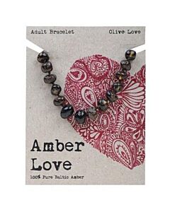 Amber Love Adult's Bracelet Olive Love 20cm