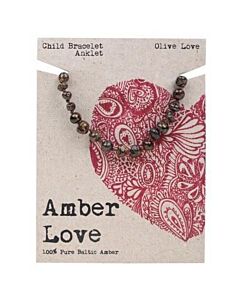 Amber Love Children's Bracelet/Anklet Olive Love 14cm