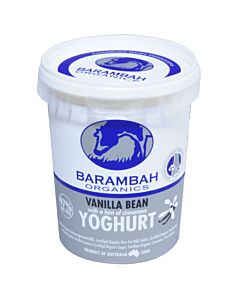 Barambah Organics Vanilla Bean Yoghurt 500g