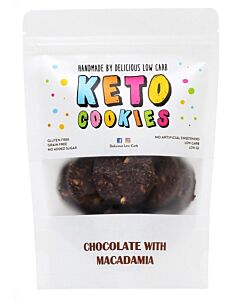 Delicious Low Carb Keto Cookies Chocolate with Macadamia