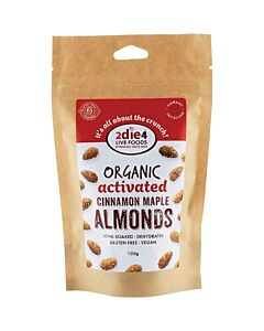 2die4 Activated Organic Cinnamon Maple Almonds 100g