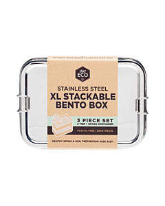 Ever Eco Bento Box Stackable 3 Piece Set XL