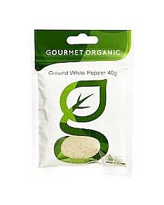 Gourmet Organic Ground White Pepper 40g