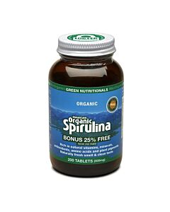 Green Nutritionals Organic Spirulina Tablets (500mg) 200 tabs