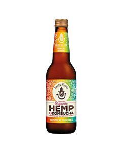Happy Hippie Organic Kombucha + Hemp Tropical Sunrise 330ml
