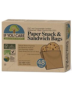 If You Care Paper Snack and Sandwich Bags 48 pk