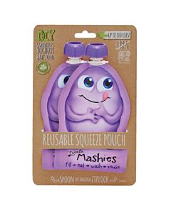 Little Mashies Reusable Squeeze Pouch Purple 2pk