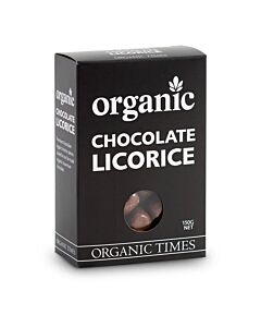 Organic Times Milk Chocolate Licorice 150g